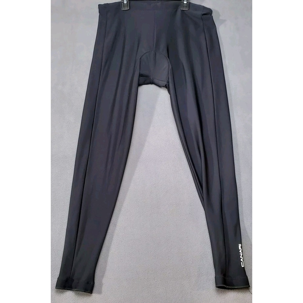 Canari Cycling Pants Mens Size XL Black Padded Biking Leggings Riding Training
